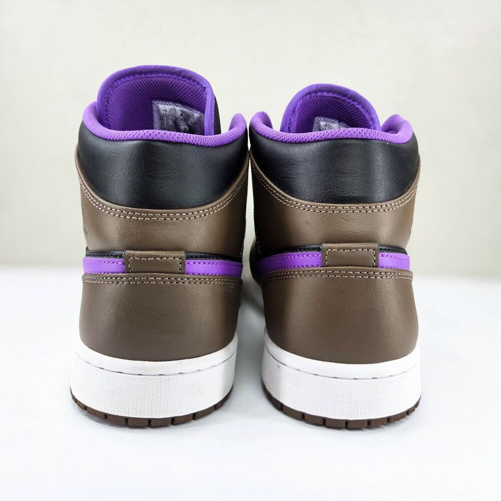 Nike Air Jordan 1 Mid Palomino Wild Berry Purple Mocha Sz 13 - Picture 4 of 9